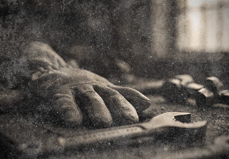 古い写真 車の工具