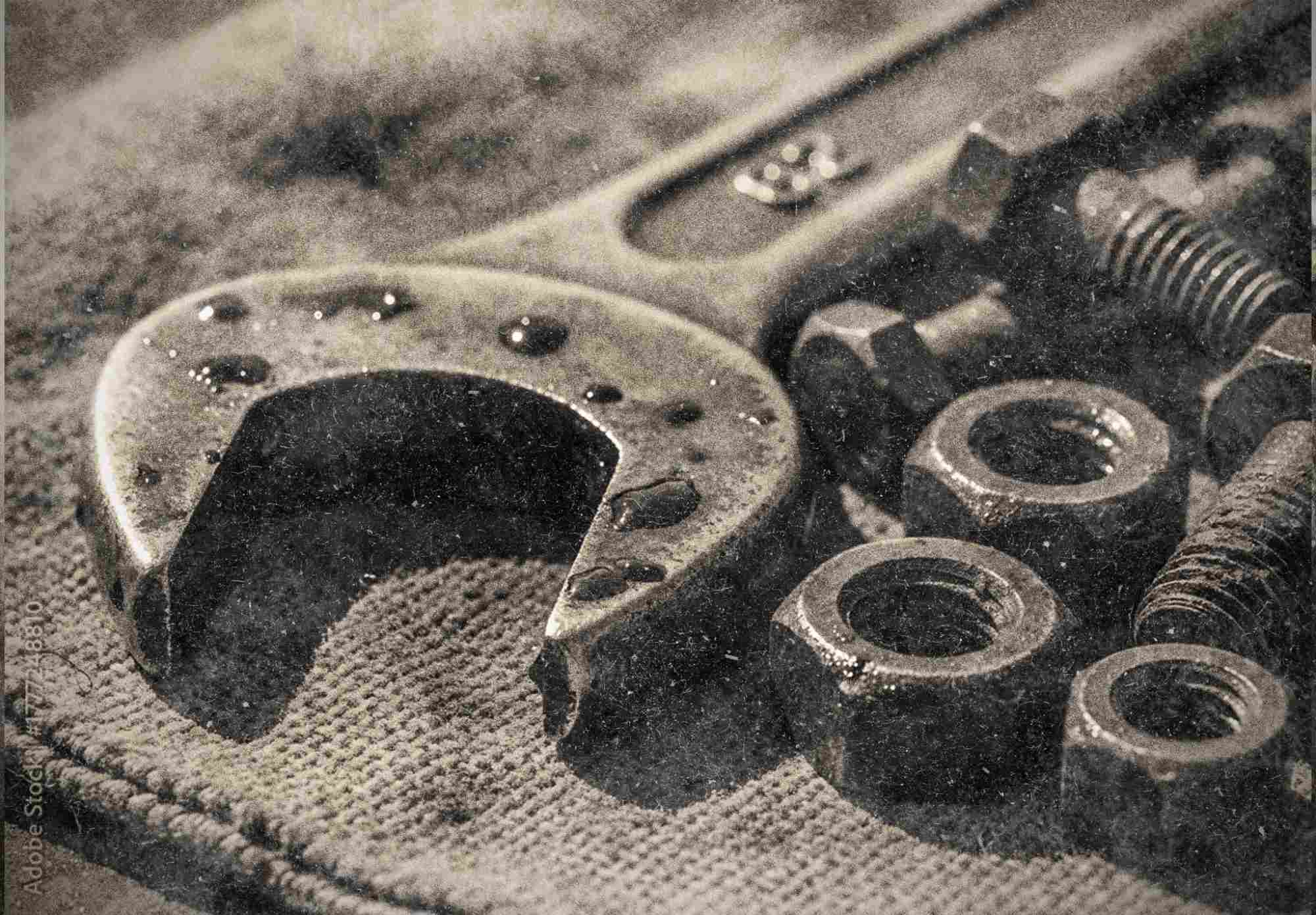 古い写真 車の工具